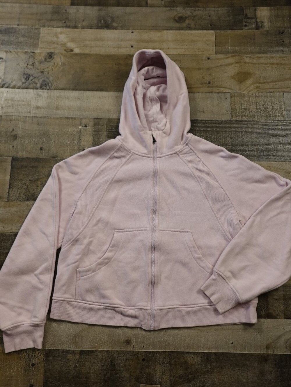 CRZ Yoga Scuba Crop‎ Hoodie Women’s XL Pink Full Zip Athleisure